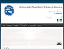 Tablet Screenshot of mercerislandchamberofcommerce.org